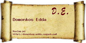 Domonkos Edda névjegykártya
